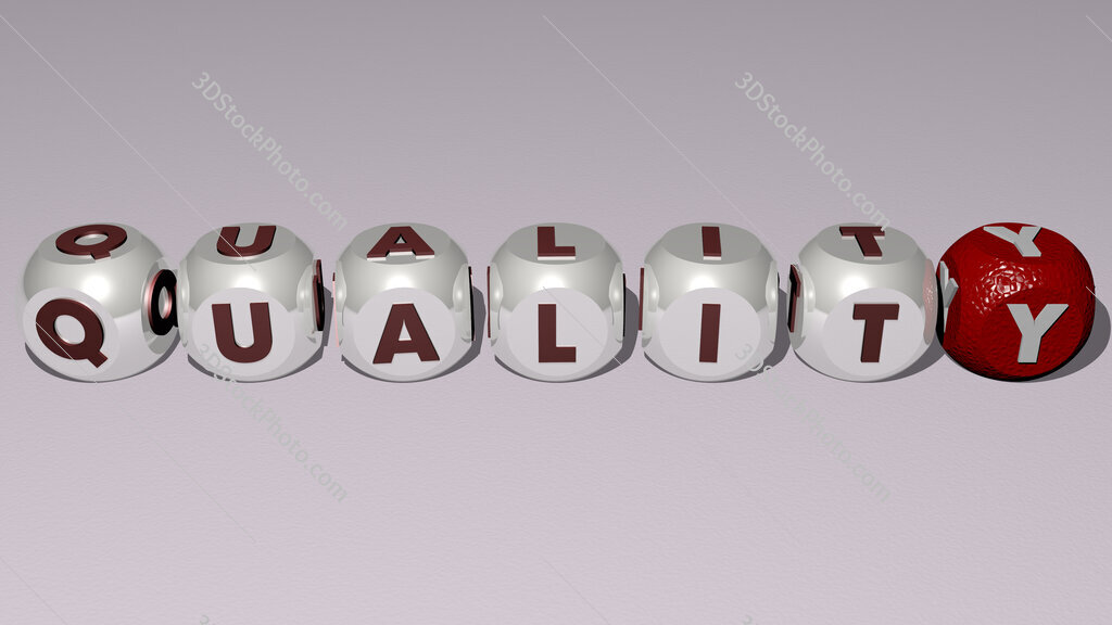 quality text by cubic dice letters