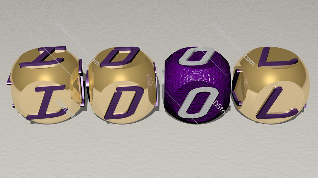 idol text by cubic dice letters