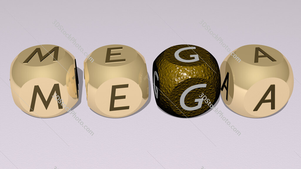 mega text by cubic dice letters