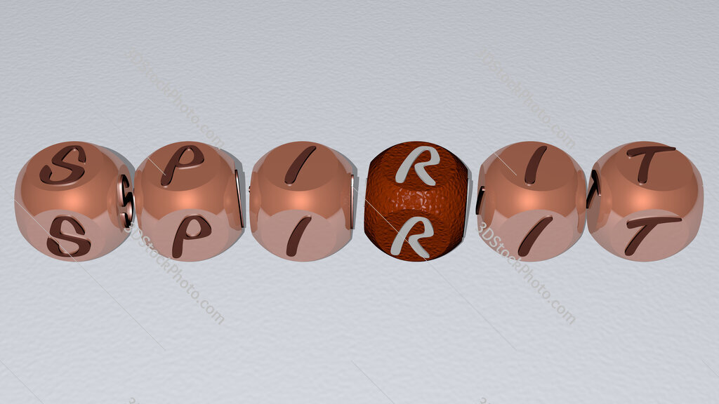 spirit text by cubic dice letters
