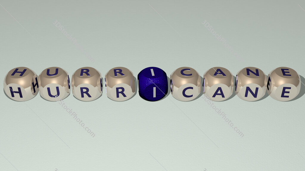 hurricane text by cubic dice letters