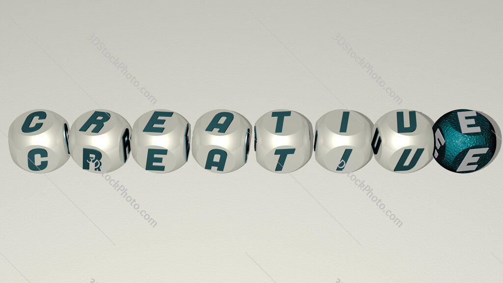 creative text by cubic dice letters