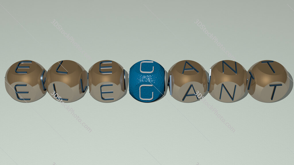 elegant text by cubic dice letters