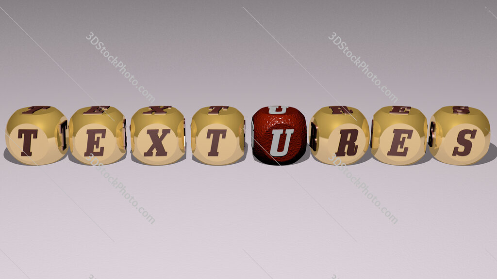 textures text by cubic dice letters