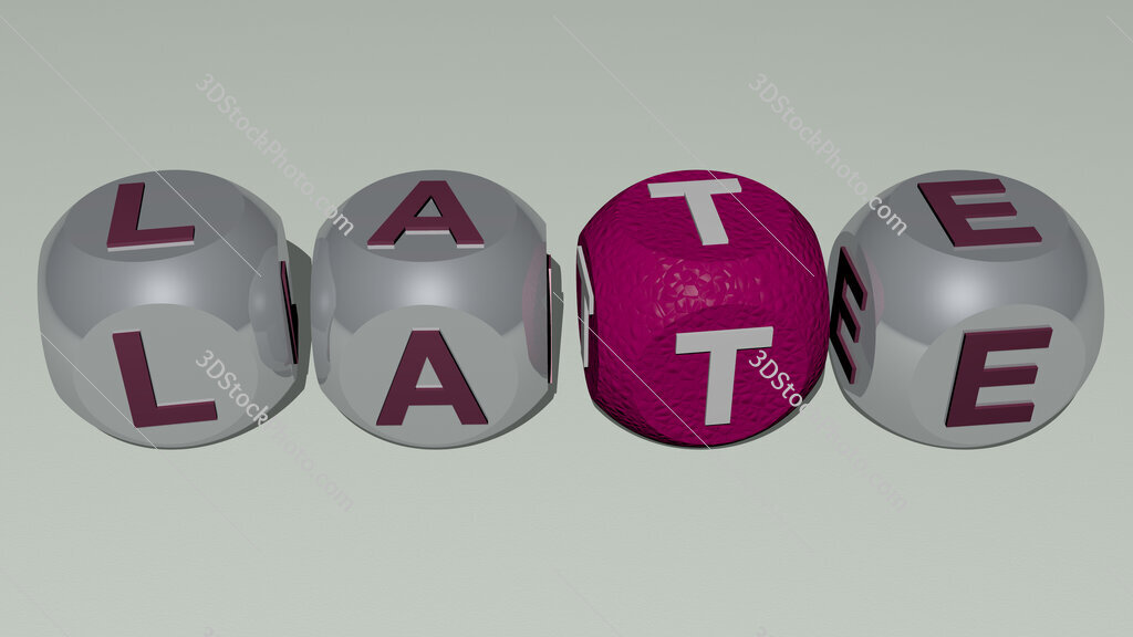 late text by cubic dice letters