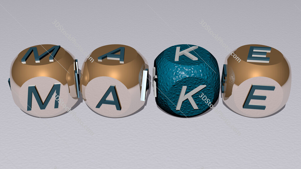 make text by cubic dice letters