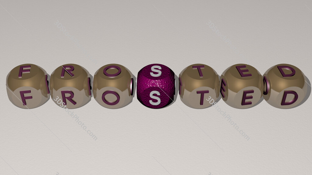 frosted text by cubic dice letters