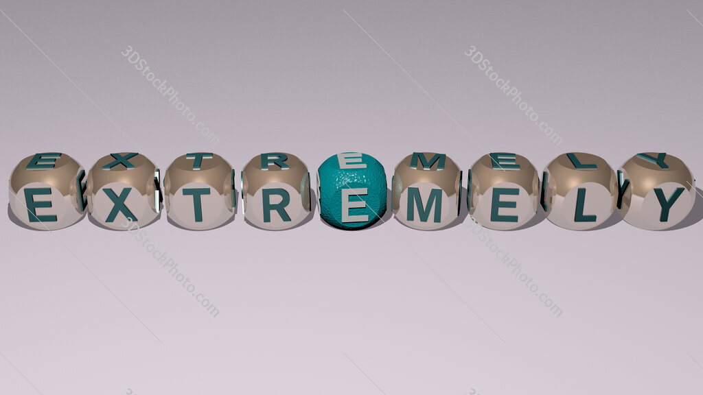 extremely text by cubic dice letters