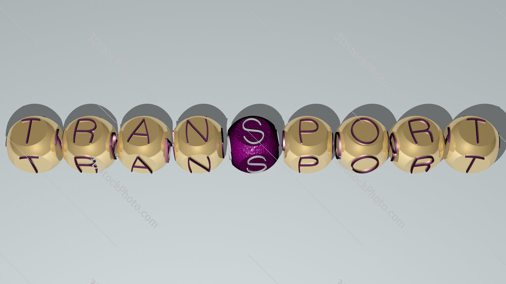 transport text by cubic dice letters