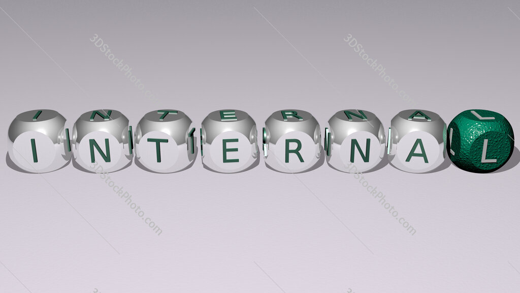 internal text by cubic dice letters
