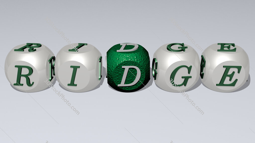 ridge text by cubic dice letters