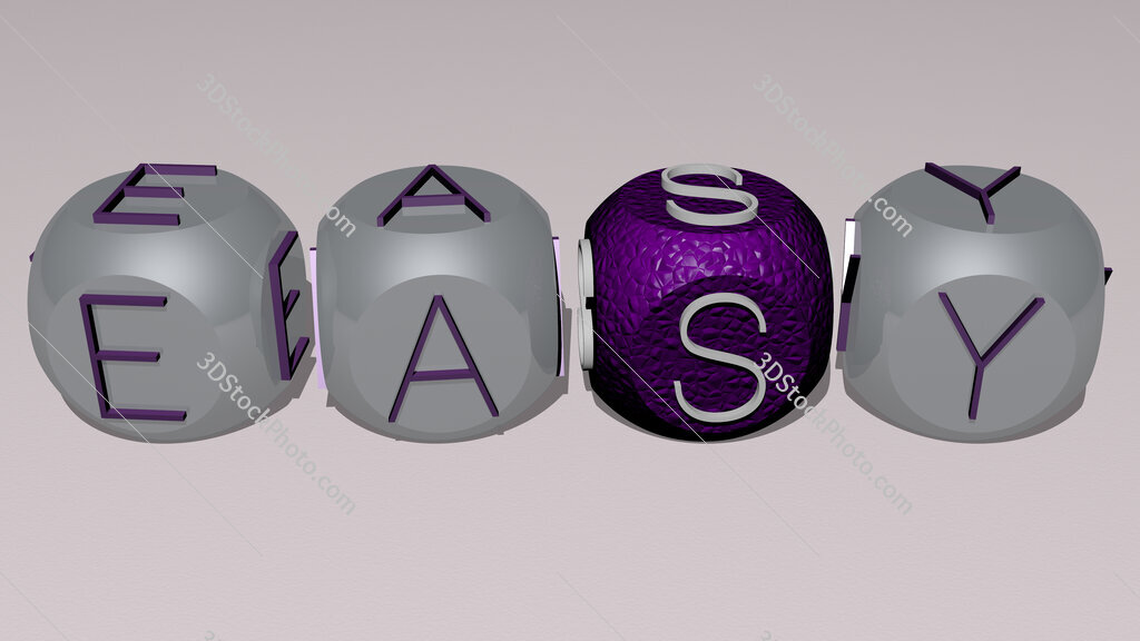 easy text by cubic dice letters