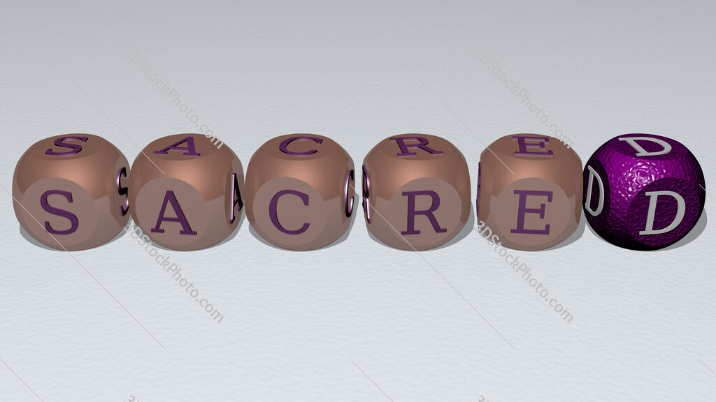 sacred text by cubic dice letters