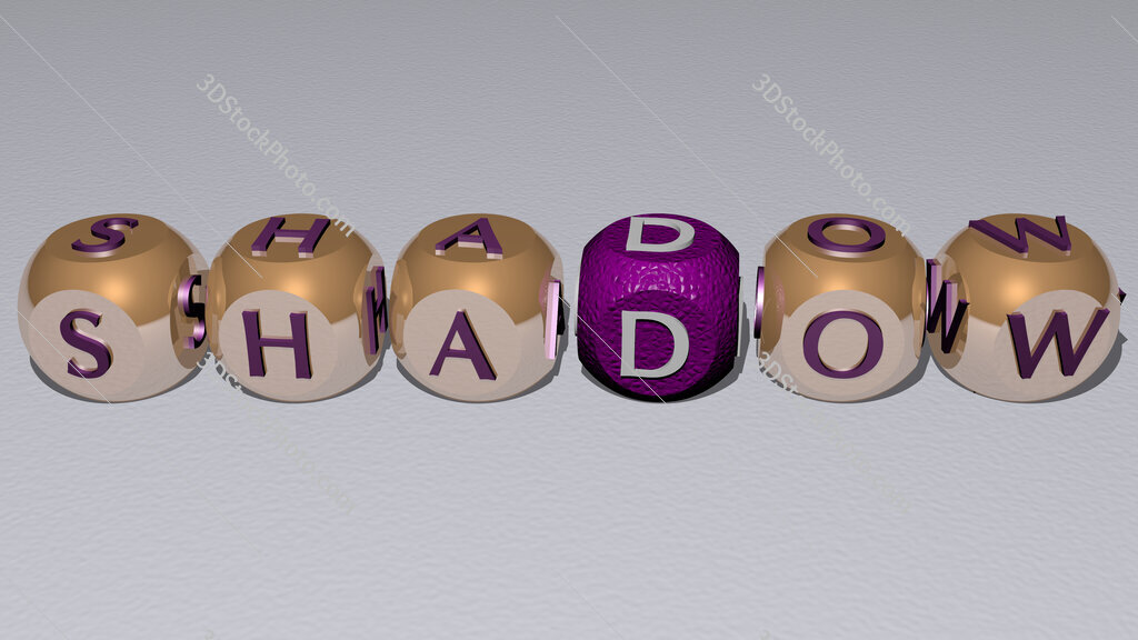 shadow text by cubic dice letters