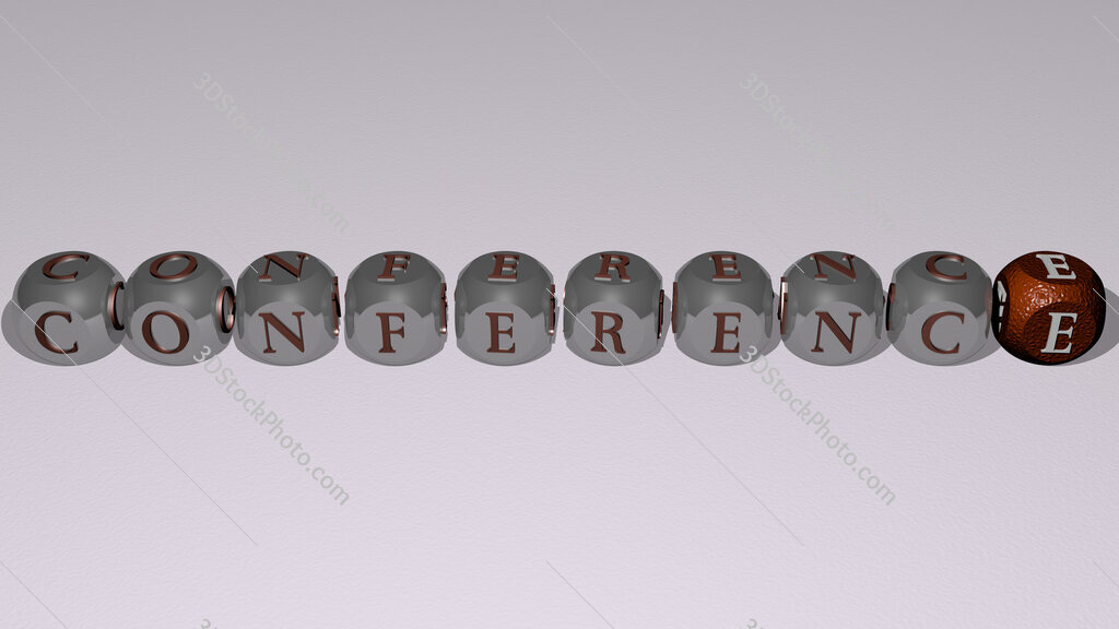 conference text by cubic dice letters