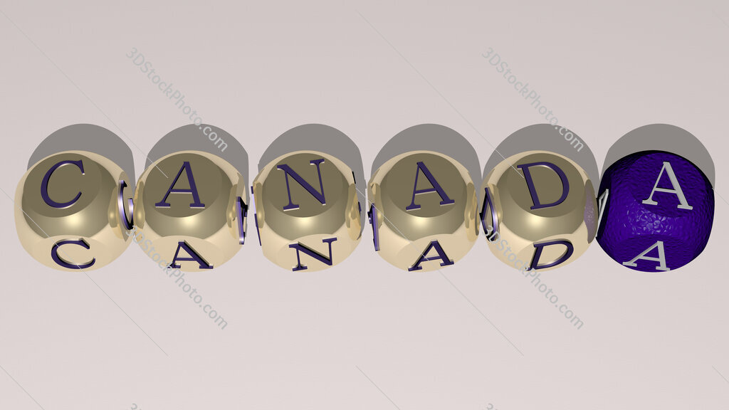 canada text by cubic dice letters