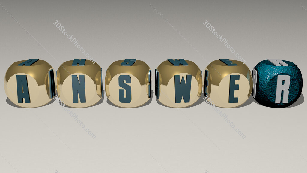 answer text by cubic dice letters