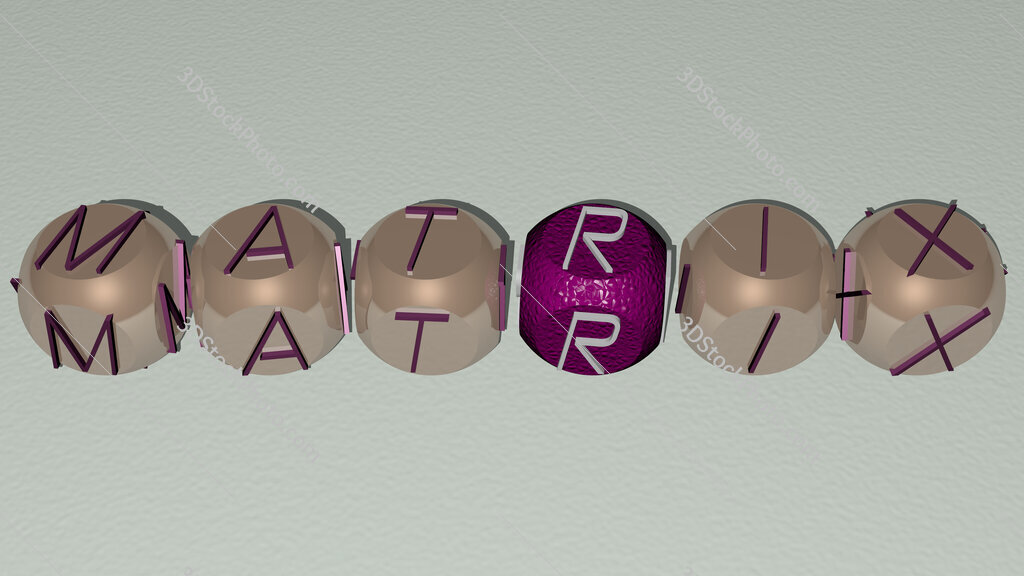 matrix text by cubic dice letters