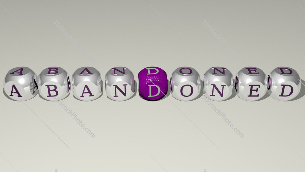 abandoned text by cubic dice letters