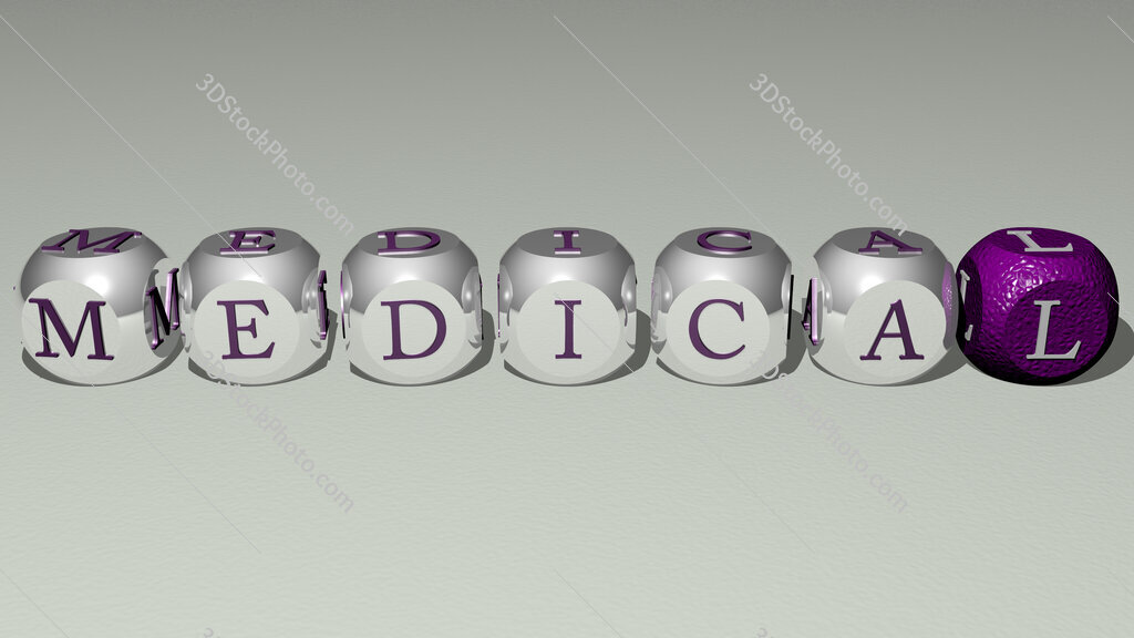 medical text by cubic dice letters