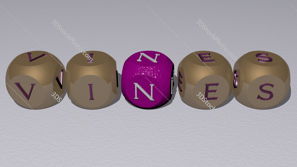 vines text by cubic dice letters