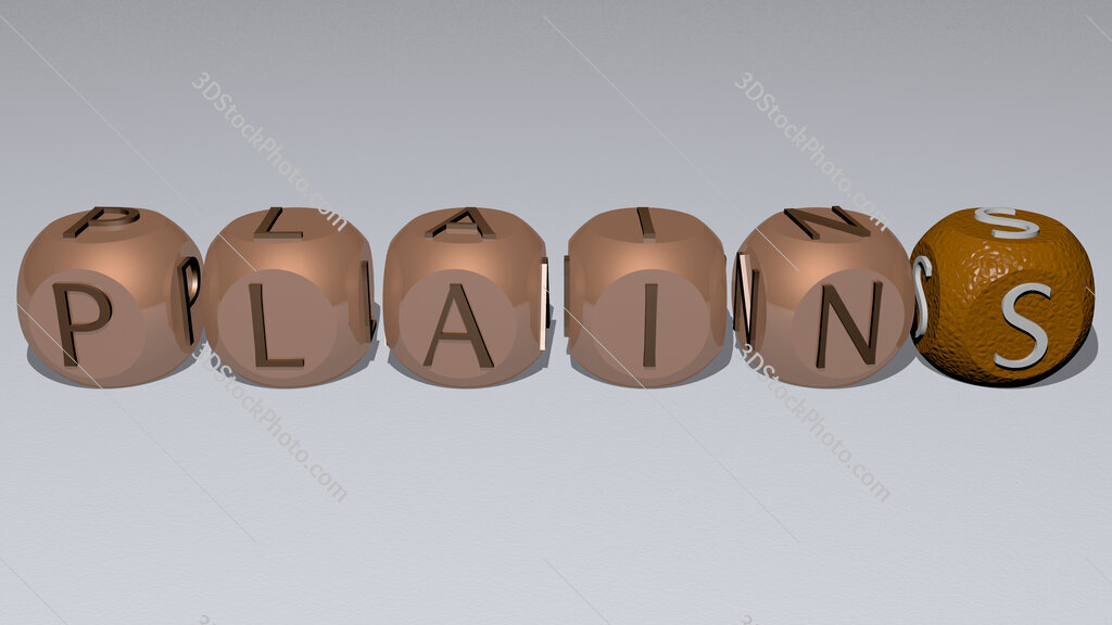 plains text by cubic dice letters