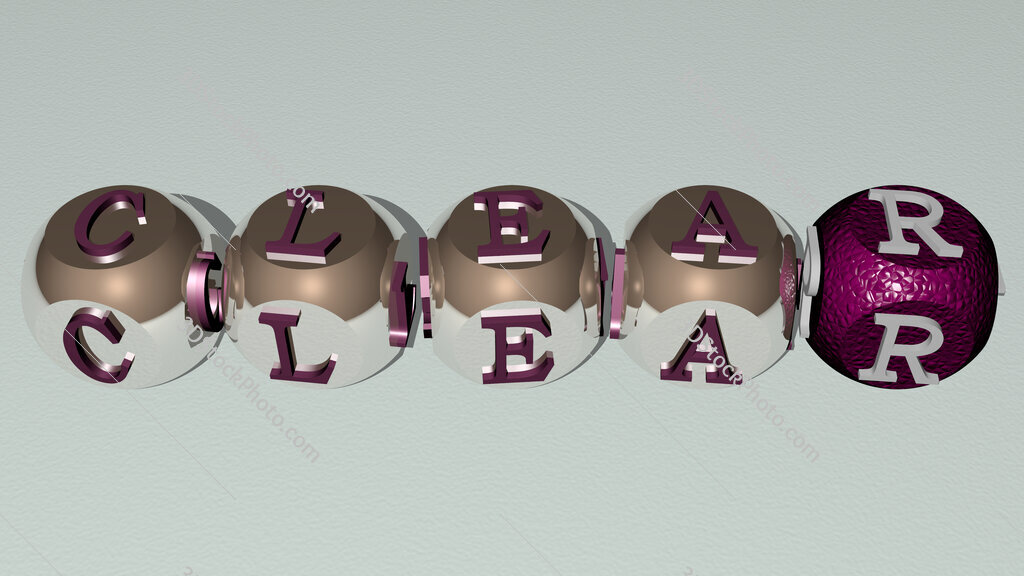 clear text by cubic dice letters