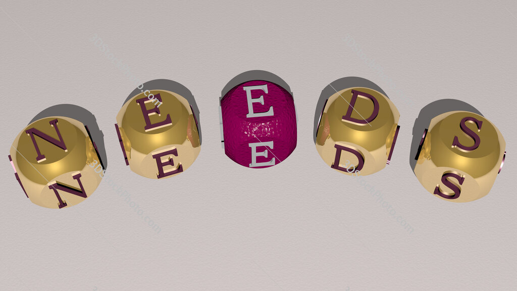 needs curved text of cubic dice letters