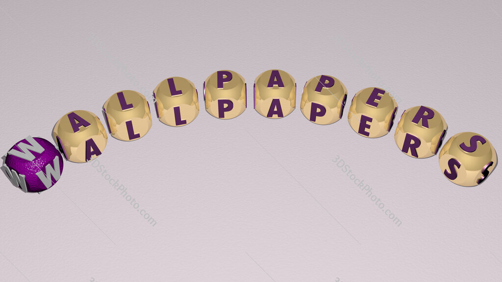 wallpapers curved text of cubic dice letters