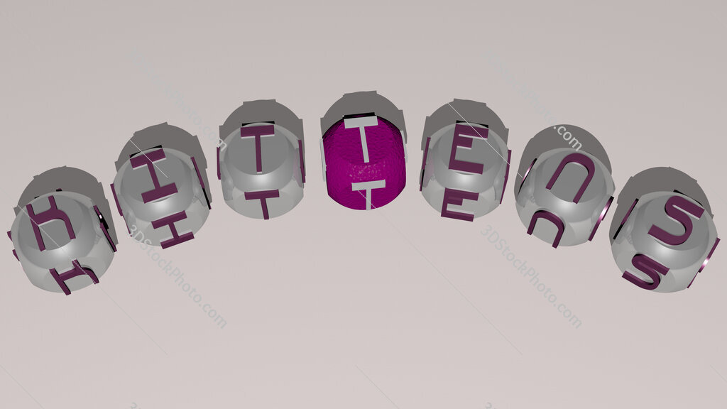 kittens curved text of cubic dice letters