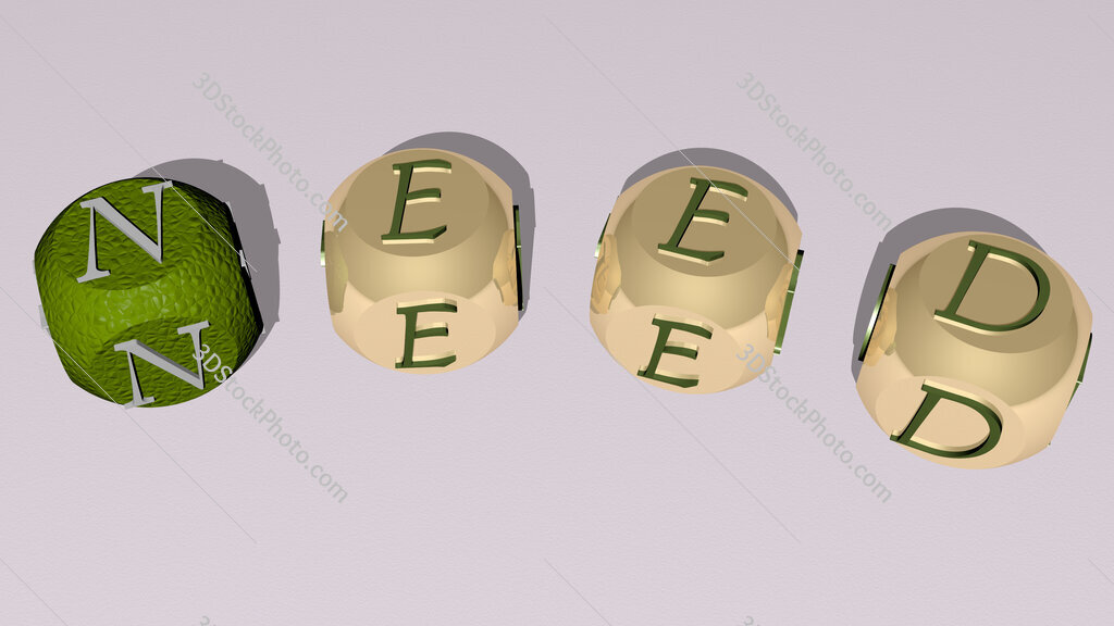 need curved text of cubic dice letters