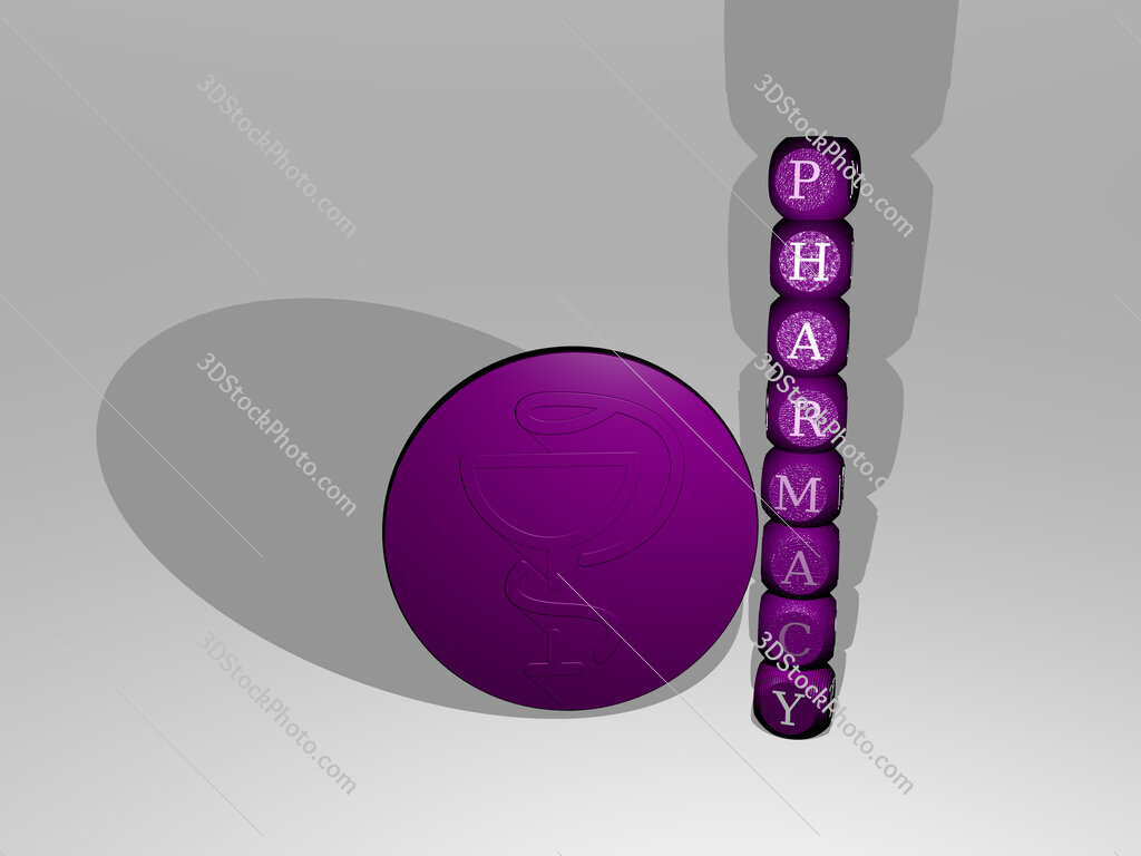 pharmacy text beside the 3D icon