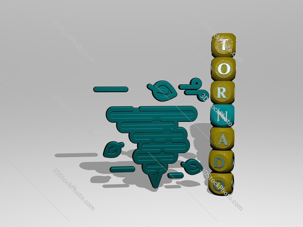 tornado text beside the 3D icon