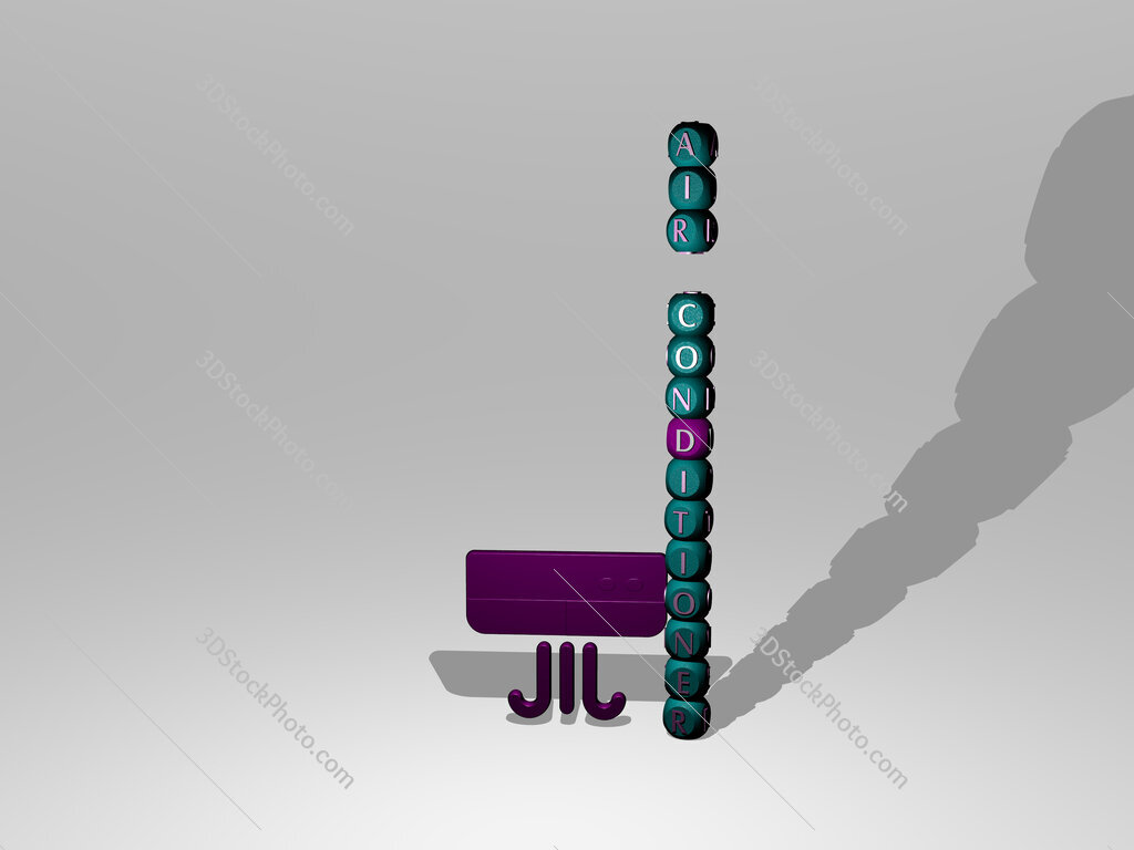 air-conditioner text beside the 3D icon