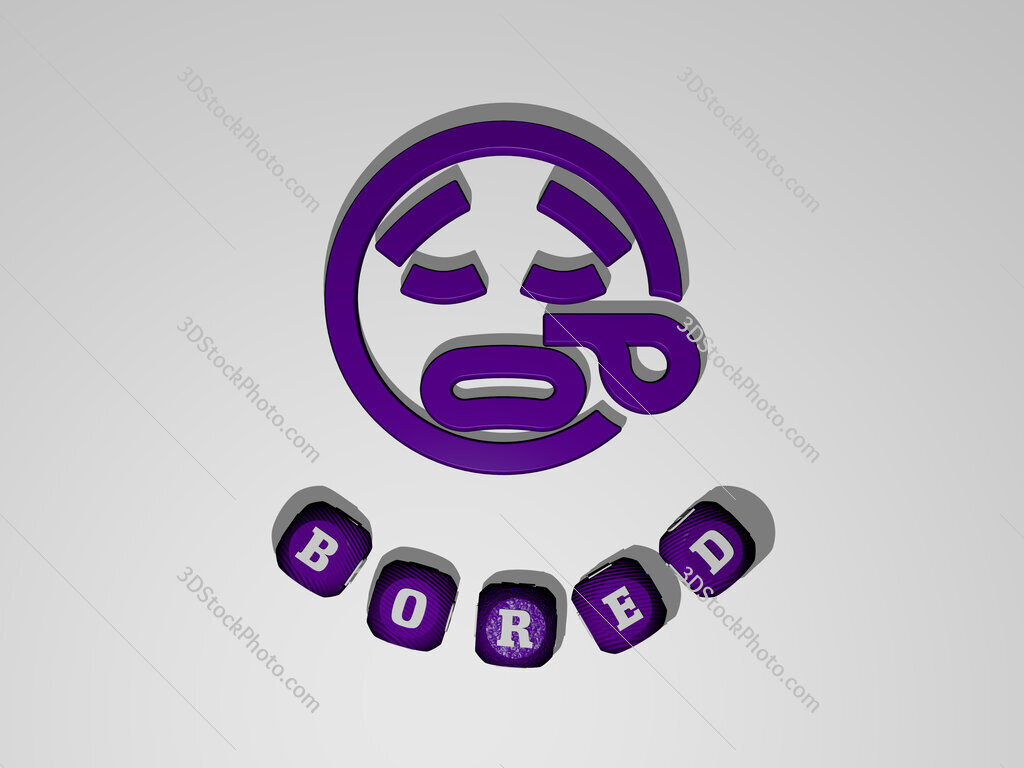 bored text around the 3D icon