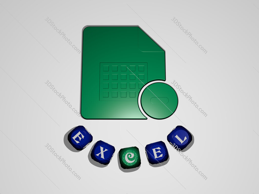 excel text around the 3D icon