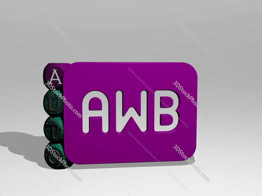 auto 3D icon and dice letter text