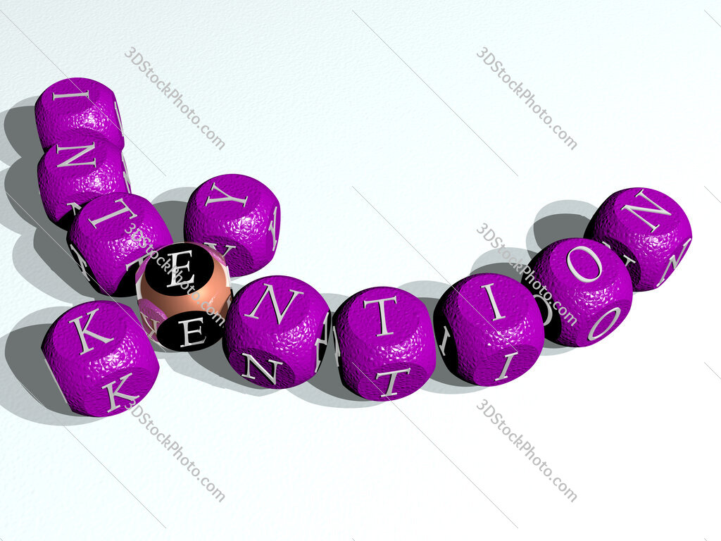 key intention curved crossword of cubic dice letters