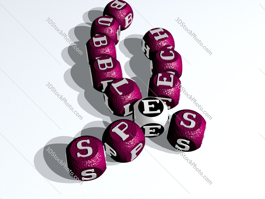speech bubbles curved crossword of cubic dice letters