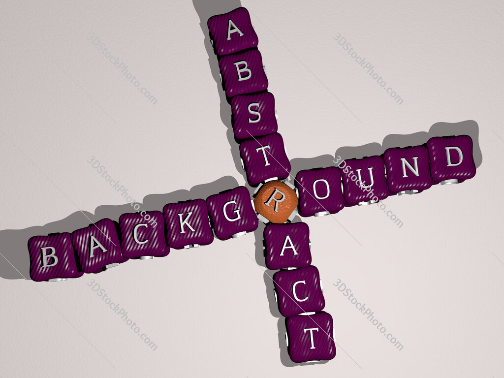 background abstract crossword of colorful cubic letters