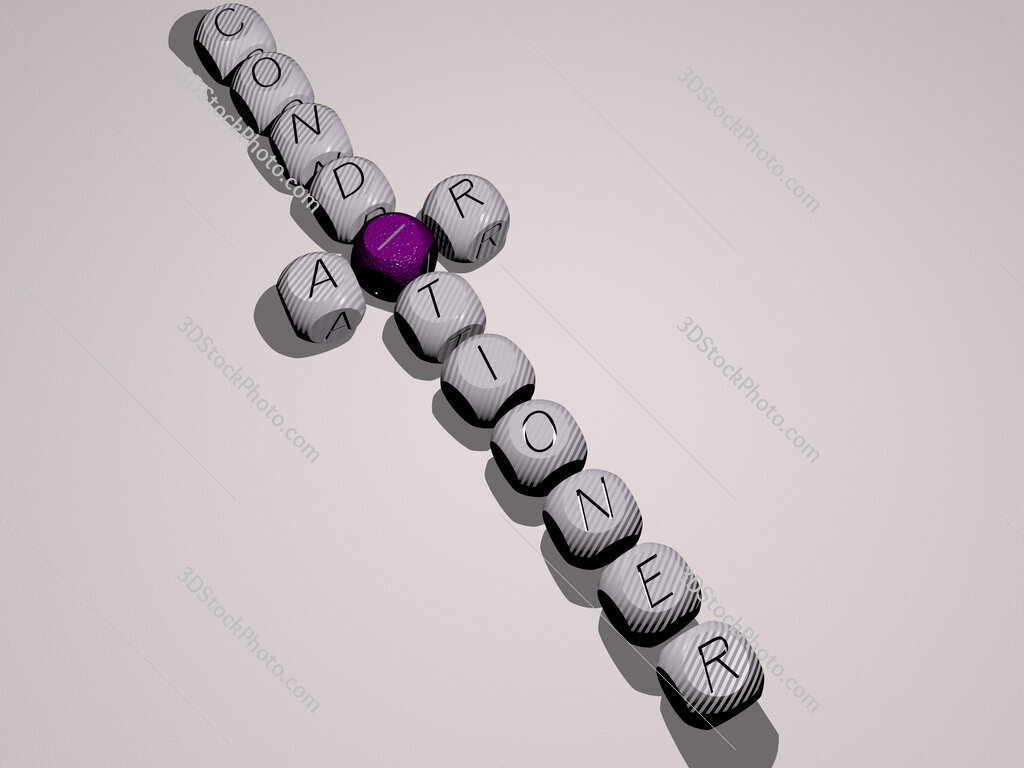 air conditioner crossword of dice letters in color