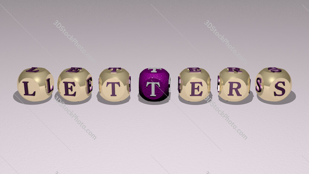 letters text by cubic dice letters