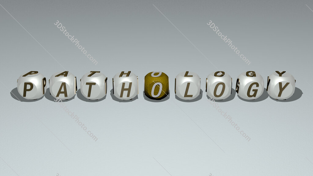 pathology text by cubic dice letters