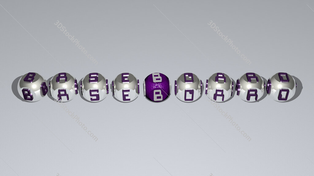 baseboard text by cubic dice letters