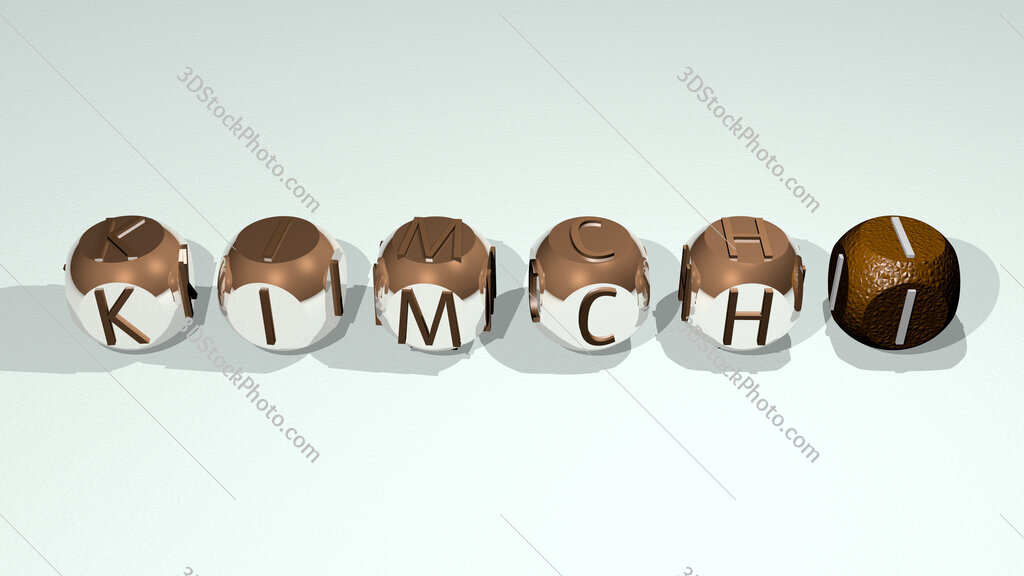 kimchi text of cubic individual letters