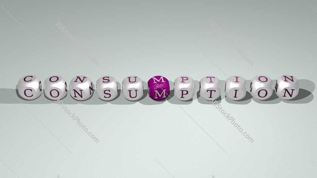 consumption text of cubic individual letters