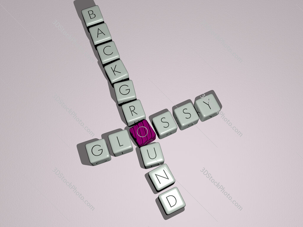 glossy background crossword by cubic dice letters