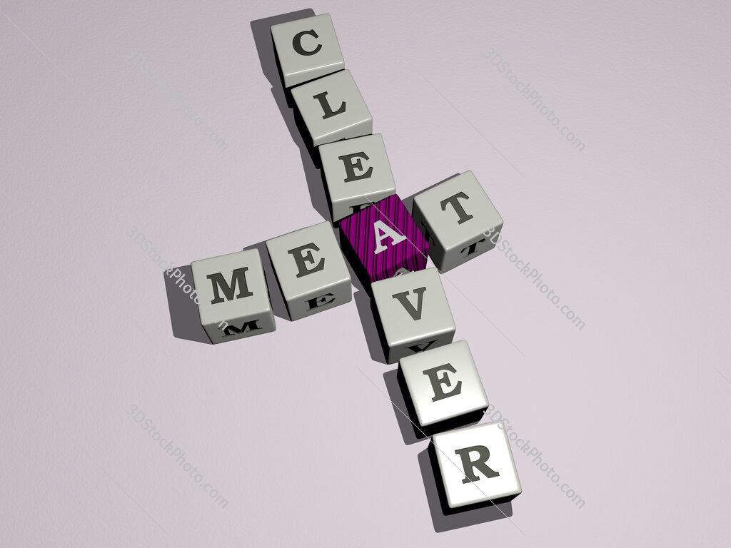 meat cleaver crossword by cubic dice letters