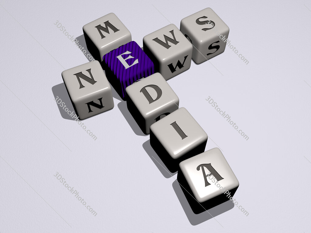 news media crossword by cubic dice letters
