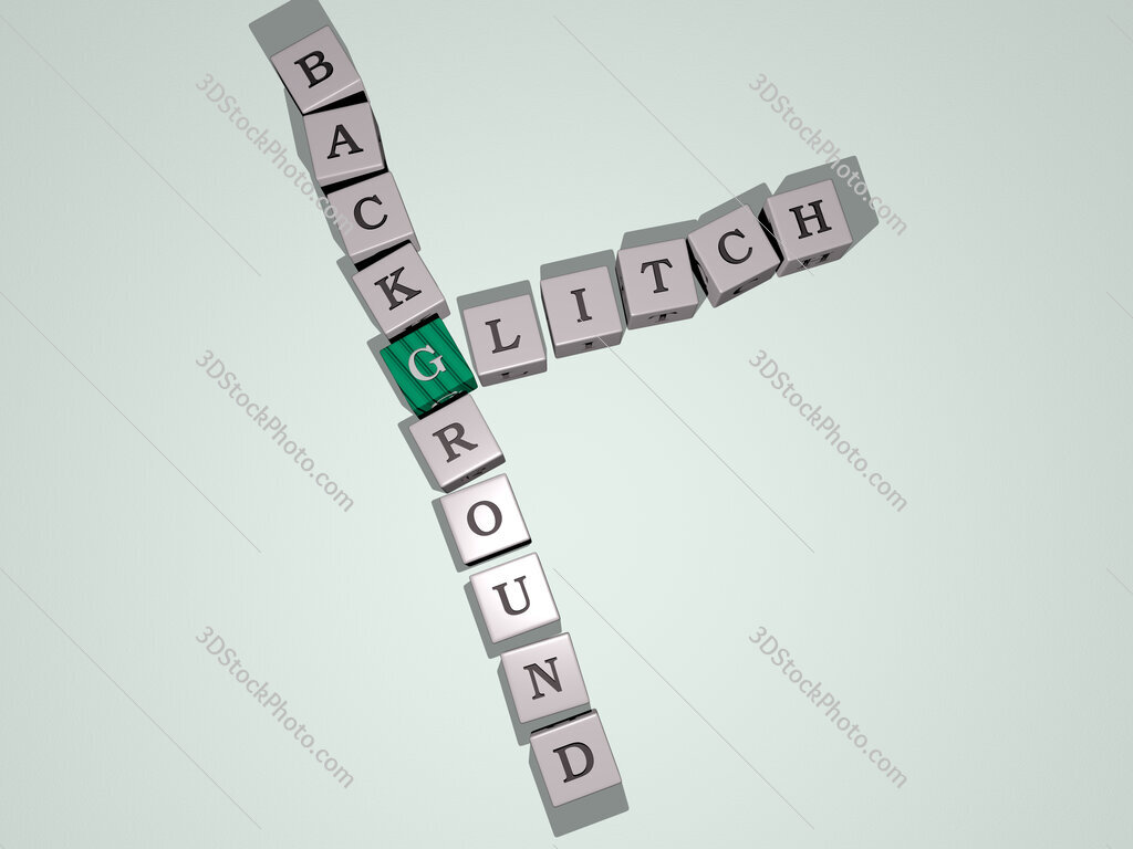glitch background crossword by cubic dice letters